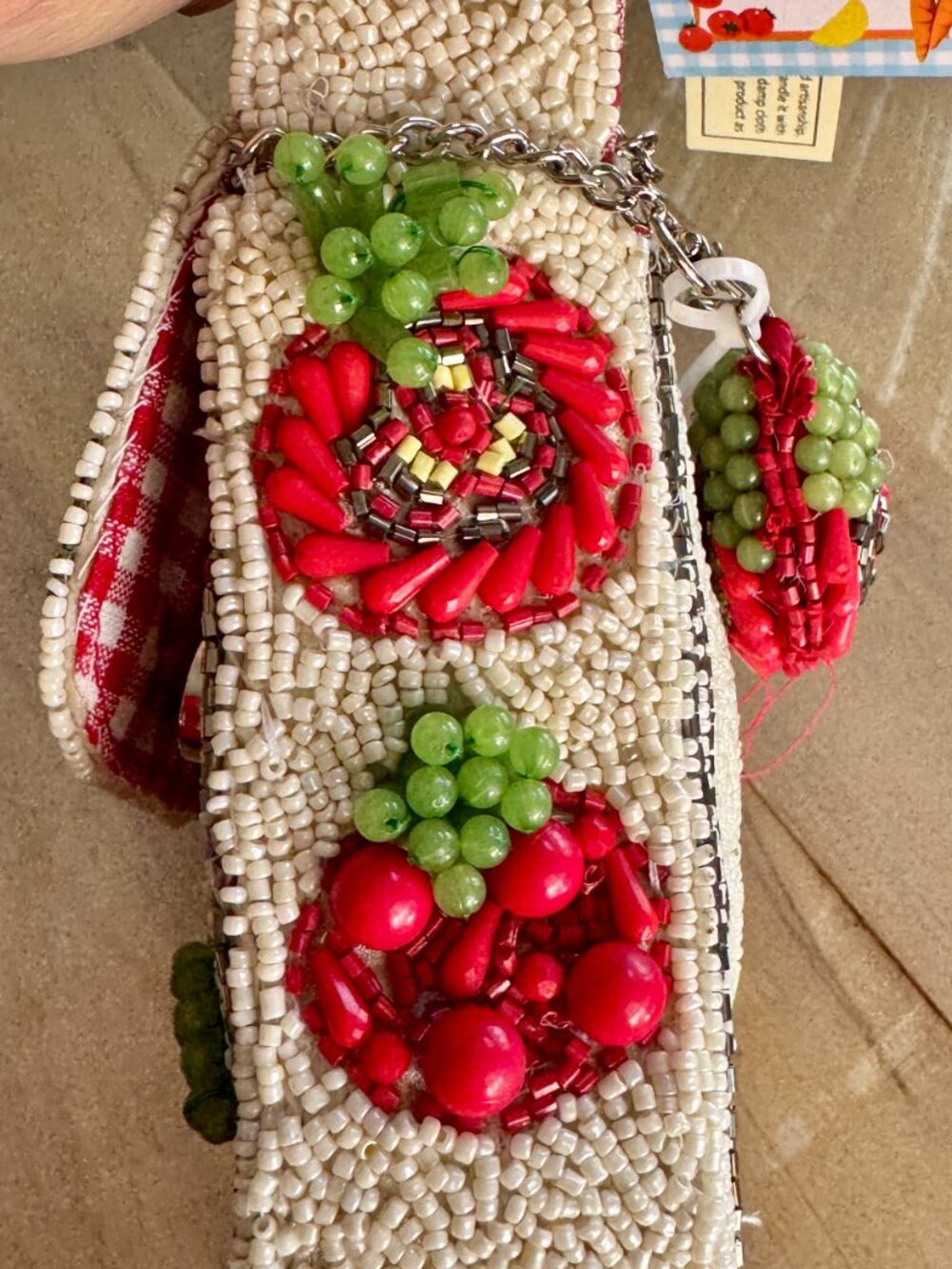 Brand New With Tags (NWT) Viral TikTok Tomato Beaded Shoulder Bag - Picture 6 of 6
